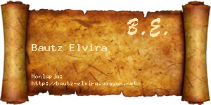 Bautz Elvira névjegykártya